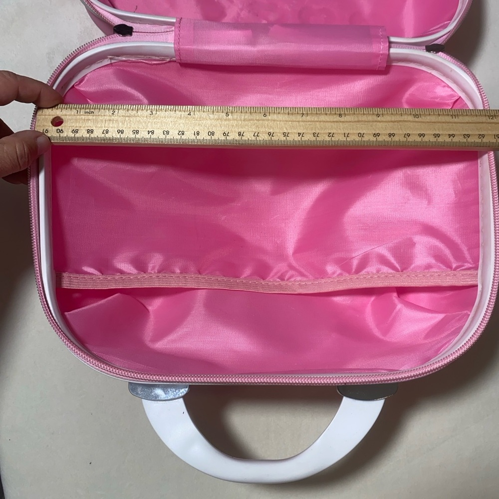 PINK Hello Kitty Travel Cosmetic Case Box Beauty Makeup Case Bag Organizer - Picture 9 of 10